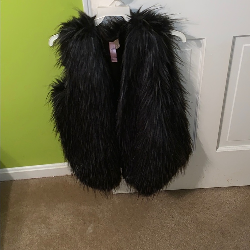 Faux Black Boutique Fur Vest